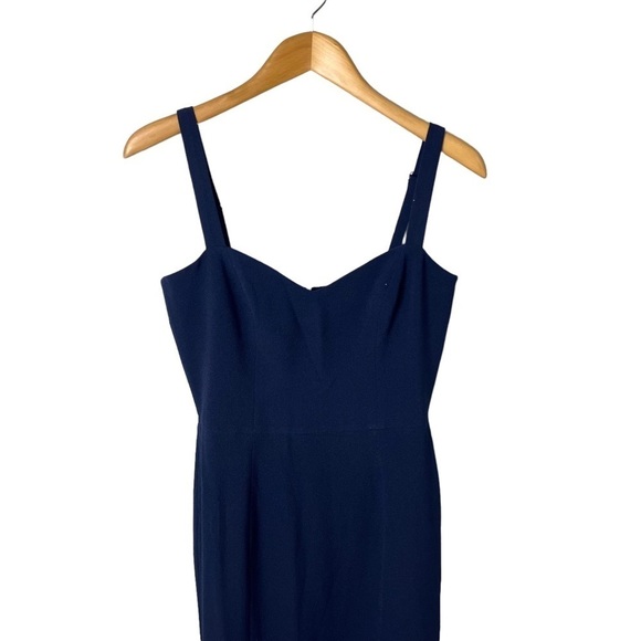 Dress The Population Estella Dress Leg  Slit Size Medium Blue Sweetheart Neck - Picture 4 of 9